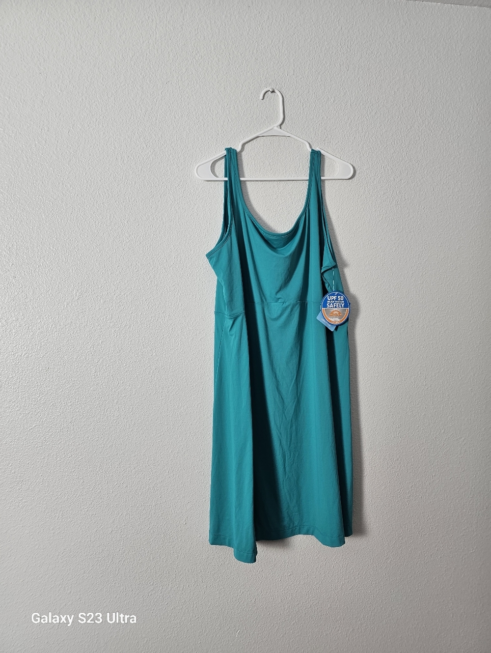 Teal Women's Sleeveless Dress - Lightweight Summer Style Sz 2X